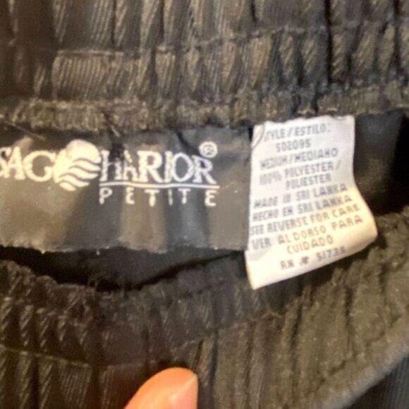 Sag Harbor Women's Pull On Pants Elastic Waist Dress Pants‎ Medium Petite - Picture 4 of 7
